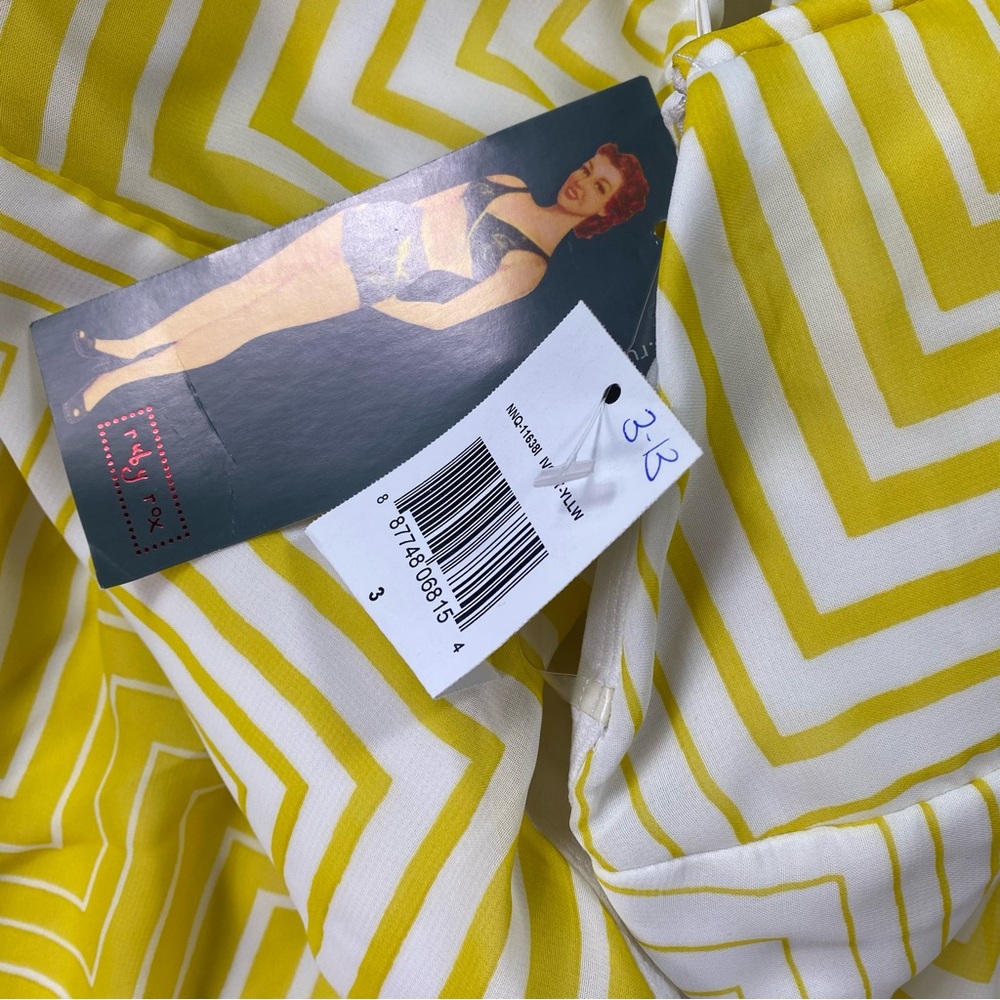 Ruby Rox strapless chevron pattern dress size 3 - Picture 2 of 4